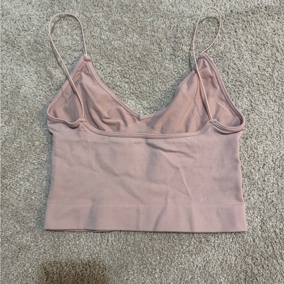 Blush V-Neck Cropped Tank - Picture 2 of 2